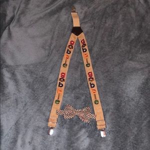 Gobble gobble Suspenders and bow tie